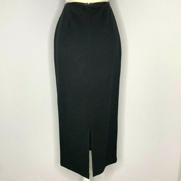 Vtg Doncaster Pencil Skirt Suit M Black Wool - Picture 7 of 9